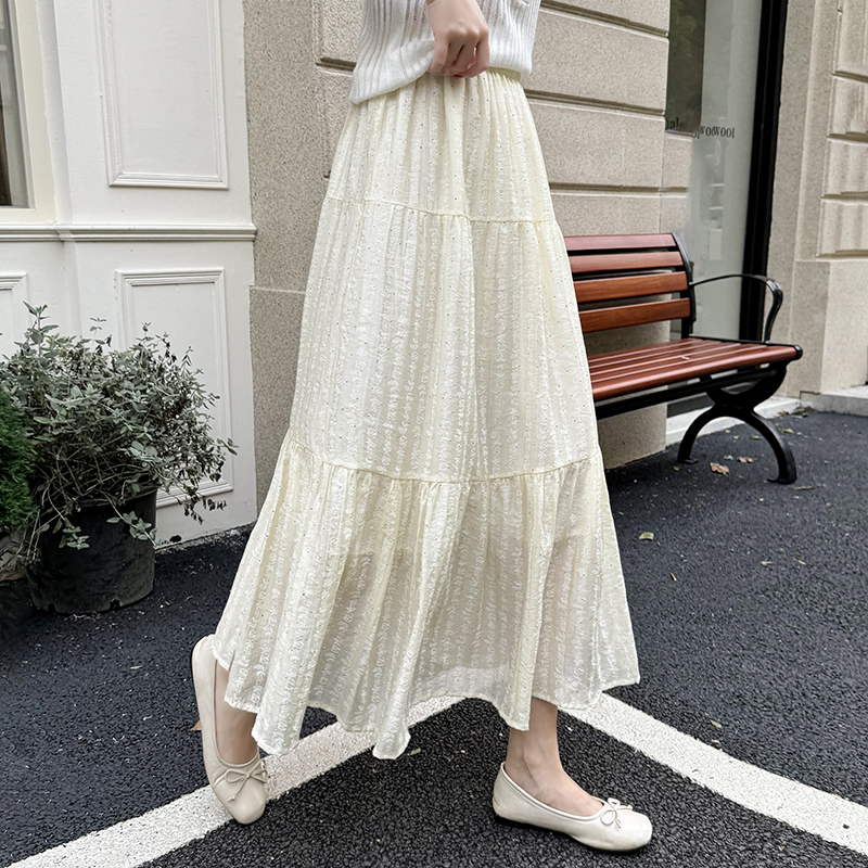 실사 한 부서 부드러운 바람 핫픽스 반신 스커트 여성 여름 2026 하이웨이스트 슬림해 보이는 패션 다용도 달콤함 길다 치마