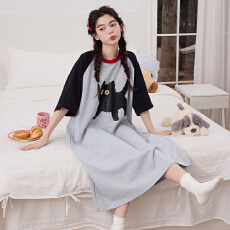 批发缤果睡衣<b class='q'>夏</b>季新款睡衣女士拉架仿棉圆领卡通可爱甜美睡裙女