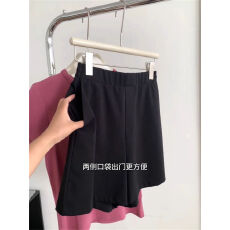 批发<b class='q'>大码</b>黑色运动短裤女夏季新款显瘦跑步骑行a字包臀高腰辣妹休闲裤