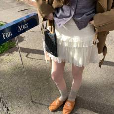 批发纯色飘飘短裙压皱打揽显瘦修身百搭半身裙女秋季新款法式温柔风