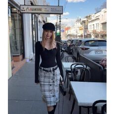 批发搭配度提升神器格子高腰显臀裙鱼尾半身裙爆款梨形秋<b class='q'>冬</b>款时髦精潮