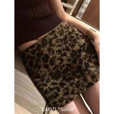 批发复古气质豹纹短裙<b class='q'>冬</b>季毛圈2025美式秋<b class='q'>冬</b>辣妹高腰显瘦