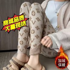 批发提花针织打底裤女<b class='q'>冬</b>季外穿保暖高腰紧身弹力加绒加厚小脚裤
