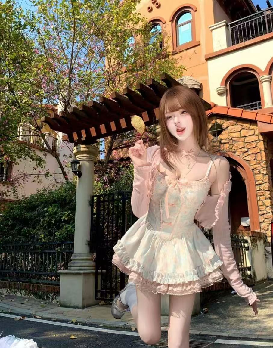 루이 茜 꿈 나라 정원 봄 여름 새로운 귀여운 달콤한 스타일 드레스 r2620-1l