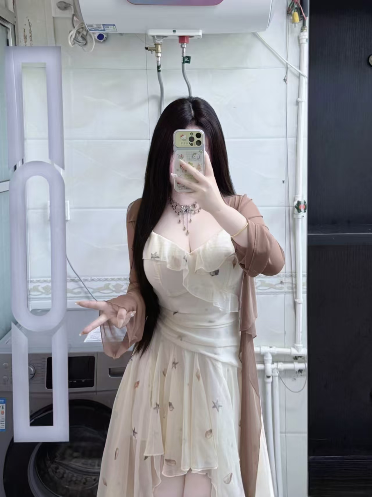 해변 빛 럭셔리 바람 민소매 한 마디 여성 드레스 여름 보헤미안 바람 휴가 불규칙 치마 니트 외부 피