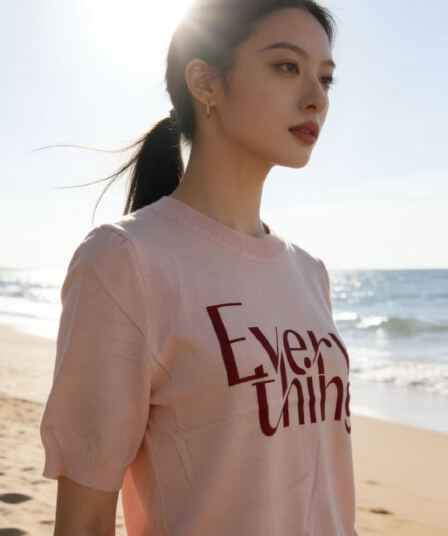 실사 니트 반팔