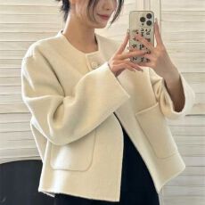 批发2025秋冬新款小个子毛呢大衣女短款高级感<b class='q'>春</b>秋小香风韩版毛呢外套