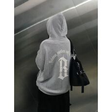 批发韩版纯棉<b class='q'>印花</b>无帽绳连帽卫衣女