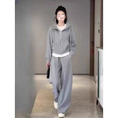 批发大码欧货秋季新款连帽外套高级感套装女时尚洋气休闲运动服两件套