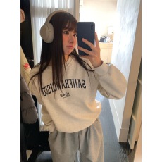 批发<b class='q'>韩国</b>东大门字母印花圆领<b class='q'>卫衣</b>女休闲舒适宽松慵懒风长袖套头上衣