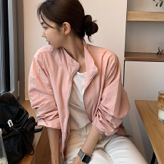批发2026春夏韩系立领冲锋衣<b class='q'>外套</b>女宽松薄款百搭长袖休闲<b class='q'>防晒</b>衣上衣潮
