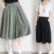 批发宽松灯笼<b class='q'>裤</b>女阔腿<b class='q'>裤</b><b class='q'>七分裤</b>松紧腰<b class='q'>大码</b>女士<b class='q'>裤</b>裙显瘦