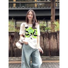 批发韩版纯棉100%棉2026年<b class='q'>夏</b>装短袖T恤女印花