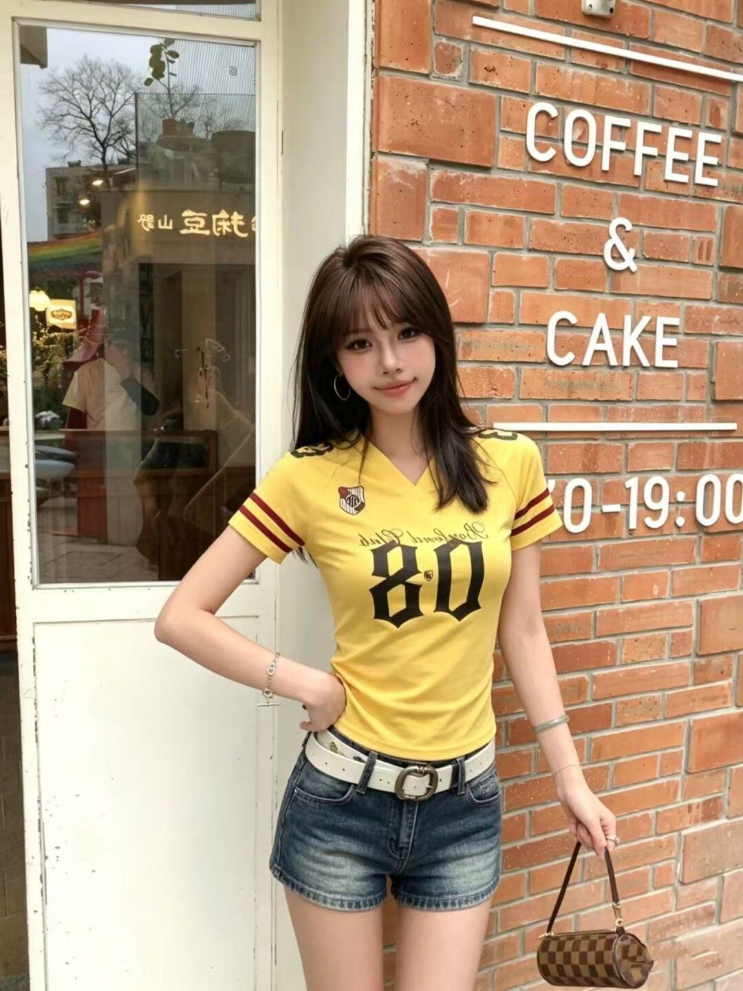 아메리칸 레트로 핫걸 바람 반팔 티셔츠 여름 새로운 다용도 슬림해 보이는 프린트 맨위 여성