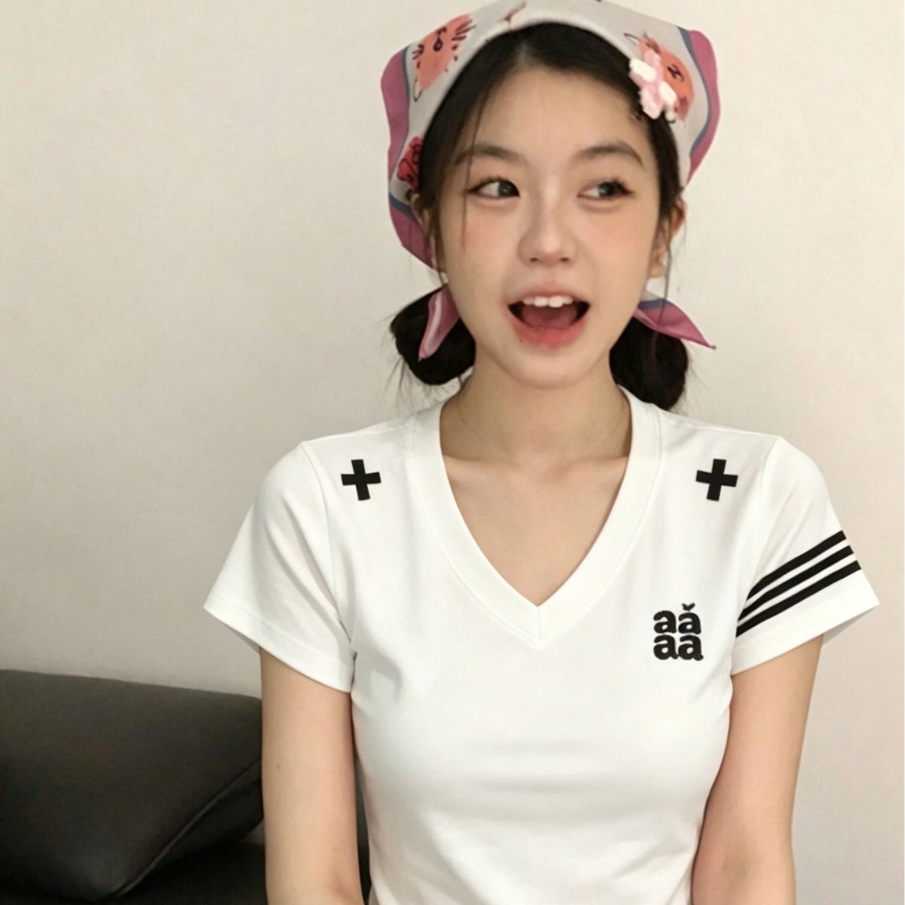 프린트 자수 네리 가게 천 40 오스트리아 세대 서울 210 그램 순면 반팔 여성