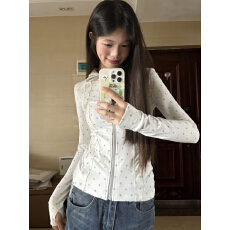 批发波点修身防晒衣女款夏季新款户外套轻薄凉感透气