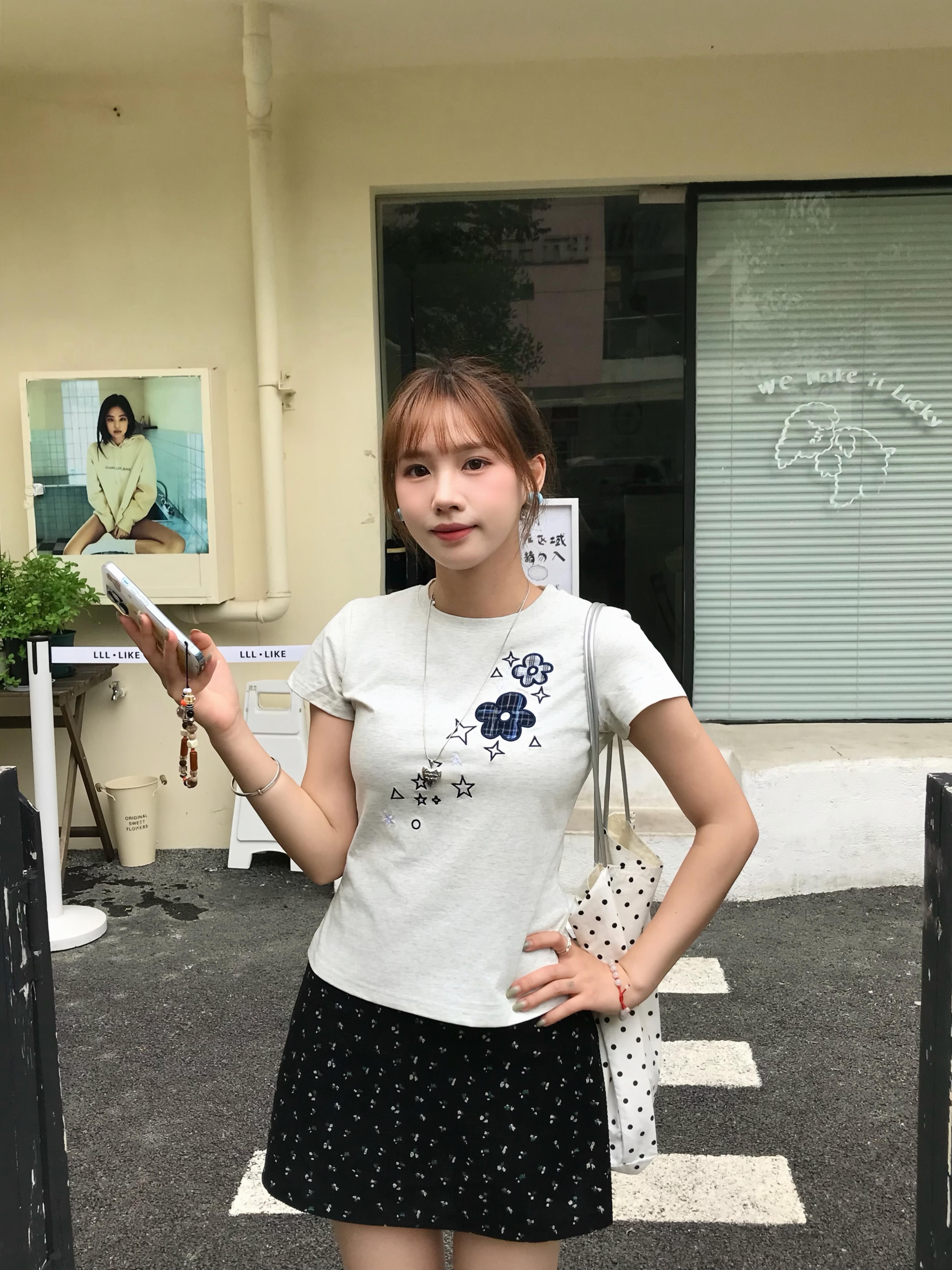 아메리칸 레트로 순면 프린트 반팔 티셔츠 여성 여름 캐주얼 맨위