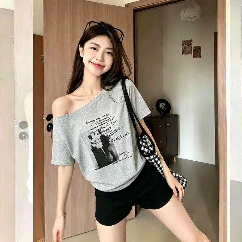 광저우 라이 경기 서울 눈꽃 얼음 차가운 면 165 그램 헝겊 차가운 미끄러짐 새는 어깨 반팔 티셔츠