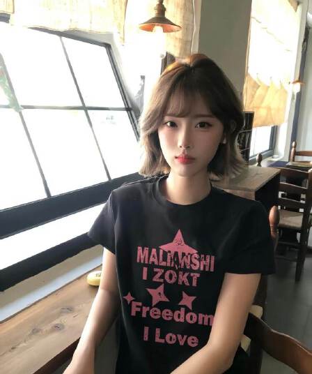 아메리칸 레트로 순면 프린트 반팔 티셔츠 여성 여름 캐주얼 맨위