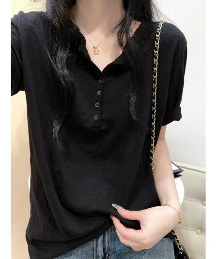 눈꽃 면 느긋한 바람 루즈핏 다용도 반팔 티셔츠 여성