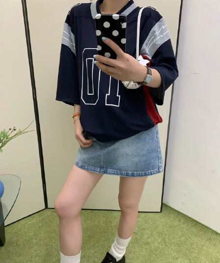 광저우 원단 반팔 티셔츠 여성