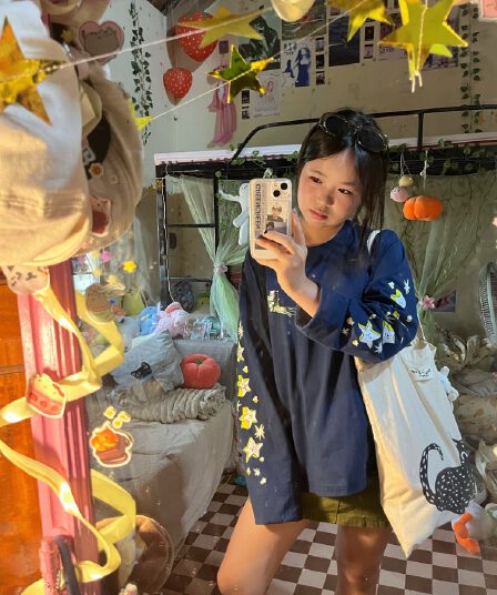 높은 품질 순면 200그램 21 빗질하다 정밀 프린트 가을 루즈핏 긴팔 티셔츠 여성