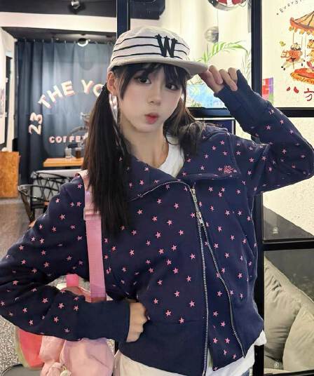 얇은 스타일 순수한 Mianhua 면 복합 후드티 여성