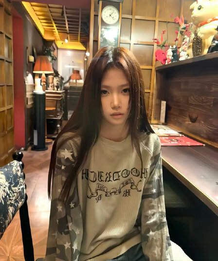 65 35 후아 남편 그리드 250그램 긴팔 티셔츠 여성