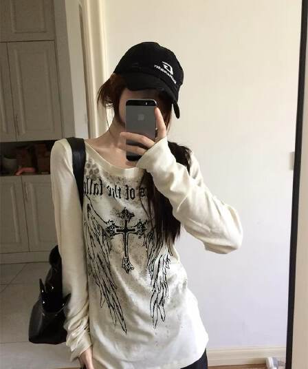 프린트 압력 구슬 보안 버클 행침 카드 사람들 면 260 그램 긴팔 s-xl