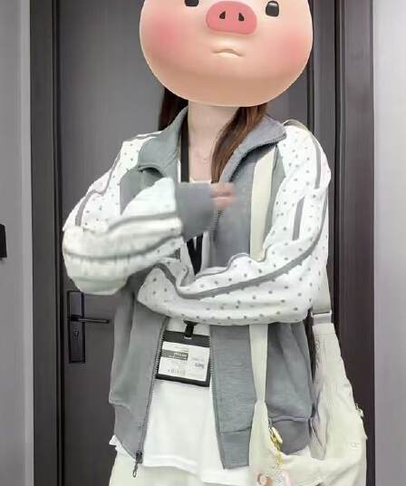 얇은 스타일 털이 있는 클립 칼라 것 자수 순수한 Mianhua 면 복합 지퍼 후드티 여성