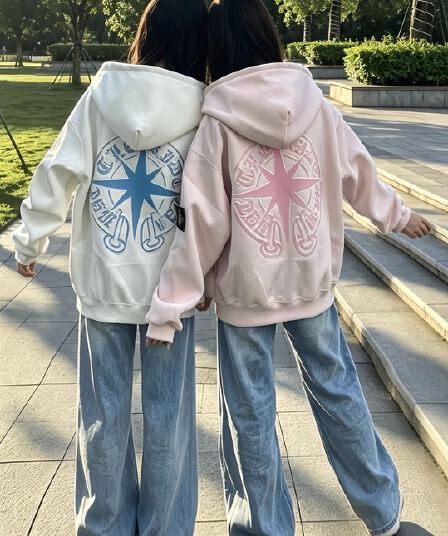 얇은 스타일 백금 지퍼 원본 부형제 이후 패키지 칼라 순수한 Mianhua 면 복합 후드티 여성
