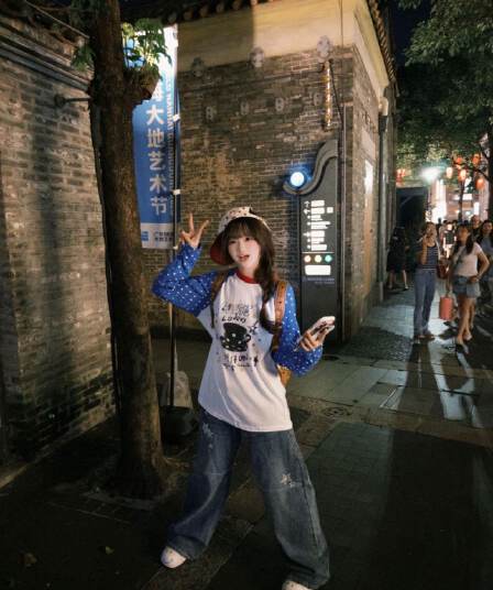 원본 솜씨 19 지점 220 그램 순면 긴팔 티셔츠 여성