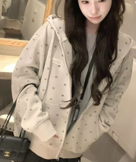 얇은 스타일 인사이드 펌프 이후 패키지 칼라 순수한 Mianhua 면 복합 후드티 여성