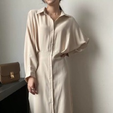 批发2025秋季法式收腰显瘦气质裙子仙女森系连衣裙女神范宽松<b class='q'>衬衫</b>长裙