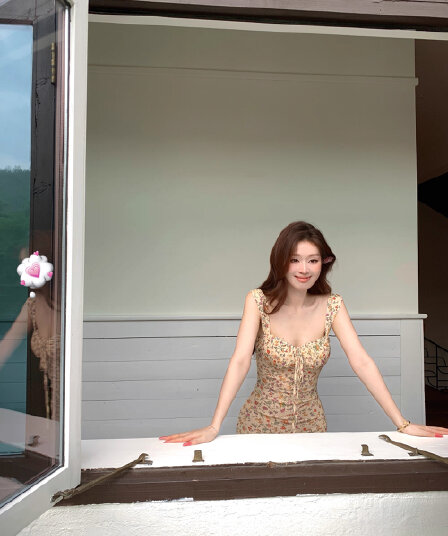 sya 크 사이 작은 웨스트 프랑스식 작은 꽃무늬 여성 드레스 여름 신축성 광장 칼라 허리 수축 길다 쇼트 스타일 슬립 드레스 머리카락 서클