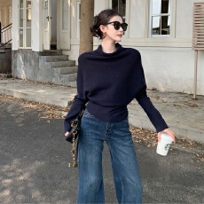 批发设计感慵懒清冷洋气<b class='q'>毛衣</b>针织衫女秋冬<b class='q'>新款</b>复古酷飒收腰高级感上衣