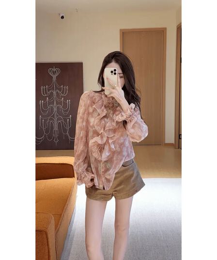 레트로 다용도 볼륨 측면 징 한 마디 캐주얼 반바지 여름 새로운 하이웨이스트 루즈핏 슬림해 보이는 패션 반바지