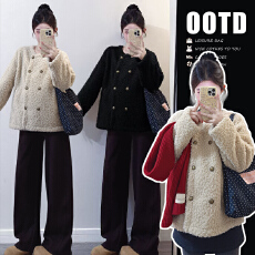 批发现 实拍2025秋冬时尚百搭羊羔毛韩系保暖外套