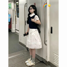 批发韩系气质休闲<b class='q'>运动服</b>套装女夏季2025新款<b class='q'>衬衫</b>短袖背心半身裙三件套