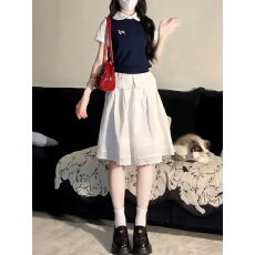 批发韩系气质休闲<b class='q'>运动服</b>套装女夏季2025新款<b class='q'>衬衫</b>短袖背心半身裙三件套