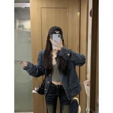 批发原版面料真口袋 美拉德秋冬新款高级毛呢小个子西装外套中长大衣