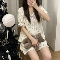 批发【冬丹】A类<b class='q'>纯棉</b>双层纱带胸垫双短套装