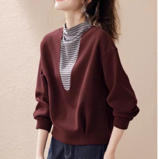 批发270克螺纹德绒保暖假两件立领打底衫秋冬款时尚<b class='q'>中年</b><b class='q'>妈妈装</b>减龄衣