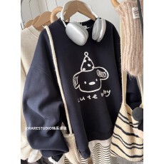 批发华棉复合-薄款310g加绒400g 圆领卫衣女秋冬装