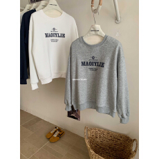 批发韩系<b class='q'>百搭</b>简约字母印花宽松圆领套头卫衣