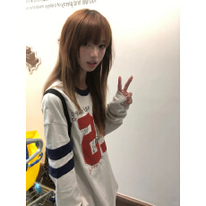 批发纯棉复古<b class='q'>街头</b>风长袖T恤女秋季刺绣涂鸦印花休闲上衣