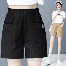 批发棉麻高腰<b class='q'>短裤</b>女夏薄款五分裤直筒裤宽松显瘦百搭<b class='q'>休闲</b>外穿热