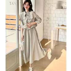 批发<b class='q'>韩</b>系温柔<b class='q'>风</b>衬衫裙两件套女春秋季2026新款气质高级感轻熟工装套装