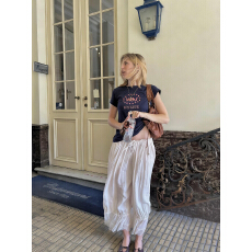 韩版纯棉修身显瘦正肩短袖印花T恤