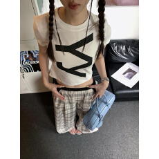 韩版纯棉修身显瘦正肩短袖印花T恤